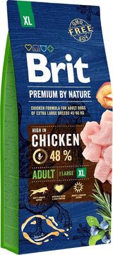 slomart BRIT Premium by Nature Adult XL Piletina - suha hrana za pse - 15 kg