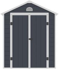 IWHOME Moderni vrtna kuća APATE D, 3,65 m², tamno siva, izdržljiva plastika