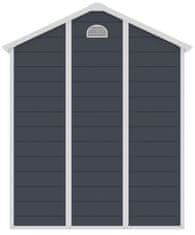 IWHOME Moderni vrtna kuća APATE D, 3,65 m², tamno siva, izdržljiva plastika