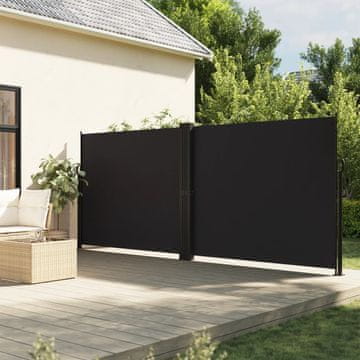 Vidaxl Uvlačna bočna tenda crna 160x1000 cm
