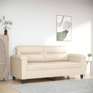 Vidaxl Dvosjed, bež, 140 cm, presvučen mikrofibrom