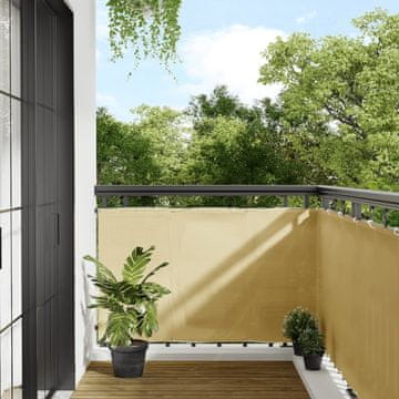Vidaxl Balkonska zaštitna pregrada pijesak 90x400 cm 100% Oxford poliester