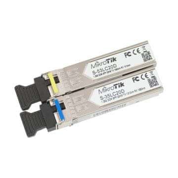 Mikrotik FO pretvarač SFP Mini-GBIC Giga Singlemode set S-3553LC20D