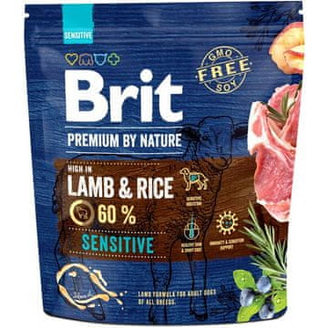 Brit BRIT Premium by Nature Osjetljiva janjetina&riža - suha hrana za pse - 1 kg