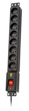 slomart LESTAR LXARM 810 G-A K.:CZ 1,5M 19"PDU Crni 8x Utikač 230V