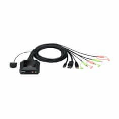 Aten KVM preklopnik 2x1 mini DP/USB TypeC s kabelima CS52DP