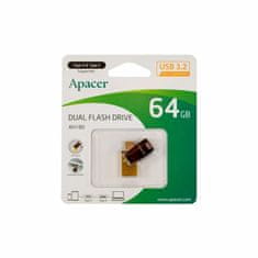 Apacer USB 3.2 Type-C ključ 64GB AH180 OTG crveni