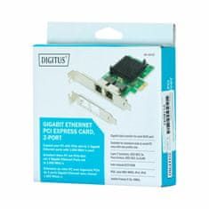 Digitus mrežna kartica PCIe 2xRJ45 + niskoprofilna DN-10132