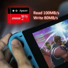 Apacer microSD XC memorijska kartica od 256 GB. Klasa 30 Gaming AP256GMCSX10U7-RAGC
