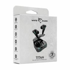 White Shark TITAN gaming slušalice crne bluetooth s mikrofonom GEB-TWS96