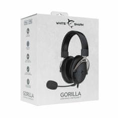 White Shark slušalice + mikrofon crno/sive gaming GH-2341 GORILLA