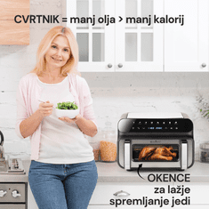 Rosmarino Infinity MasterPro friteza na vrući zrak, 5 u 1, 10 l, crna