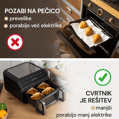 Rosmarino Infinity MasterPro friteza na vrući zrak, 5 u 1, 10 l, crna