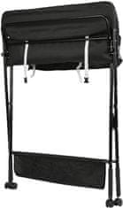 Tavalax Sklopivi crni stol za presvlačenje beba s pretincima i kotačićima