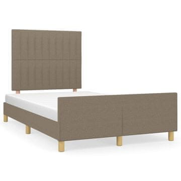 Vidaxl Okvir kreveta bez madraca, taupe, 120x190 cm, tkanina