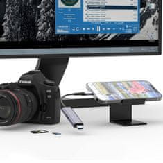 Tech-protect Ultraboost čitač kartica USB / Lightning / SD / Micro SD, siva