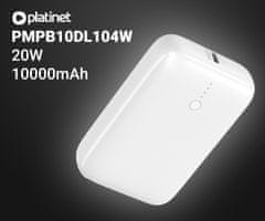 Platinet PMPB10DL104W powerbank punjiva baterija, 10000 mAh, PD 3.0, USB-A, USB-C, bijela