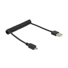 Delock USB kabel A-B mikro spiralni do 0,6 m 83162