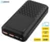 PMPB20OP18B powerbank, 20000 mAh, QC 3.0, PD 3.0, USB-A, USB-C, microUSB, crni