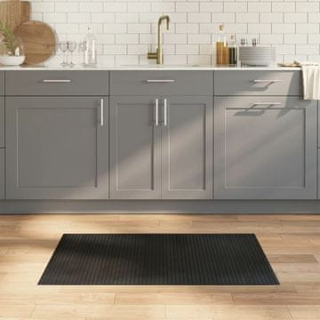 Vidaxl Pravokutni tepih, crni, 60x100 cm, bambus