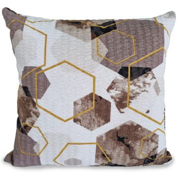 Jastučnica od kore 40x40 bež smeđa bijela geometrija