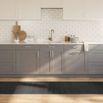 Vidaxl Pravokutni tepih, sivi, 70x500 cm, bambus