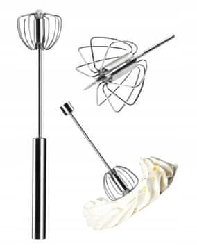 Galicja Mala srebrna rotirajuća kuhinjska pjenjača 25,5 cm
