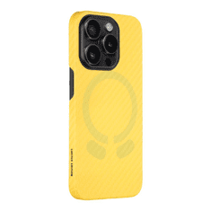Tactical MagForce Aramid maskica za Apple iPhone 15 Pro, silikonska, žuto-crna