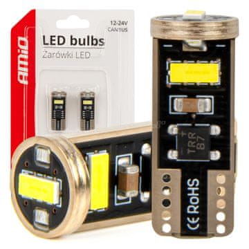 slomart LED žarulje Canbus T10E W5W AMiO (3x SMD 2055, 12V/24V)