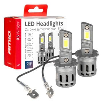 slomart AMiO LED žarulje X5 WINGER H3 6000K CANBUS