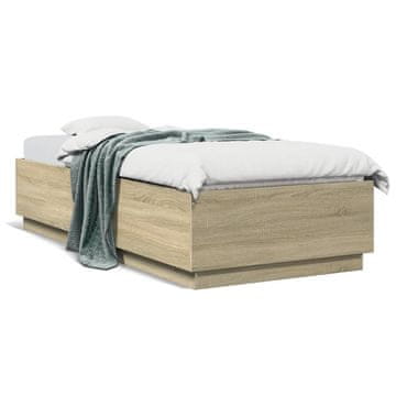 Vidaxl Okvir kreveta, Sonoma hrast, 90x200 cm, Materijal na bazi drva