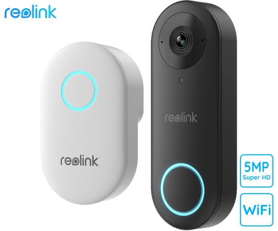 Reolink D340W pametno video zvono, 2K+, WiFi, detekcija pokreta