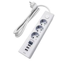 Well EXTS-3S3M-USBC4 električni produžni kabel, 3x SCHUKO, 3x USB-A, 1x USB-C
