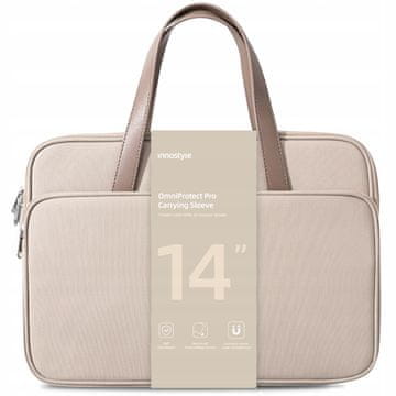 Innostyle ženska torba za prijenosno računalo 13 14 vodootporna omniprotect pro bež