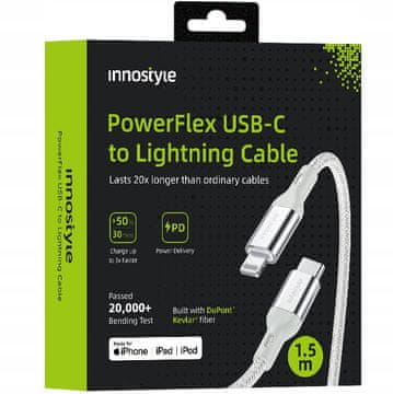 Innostyle USB-C lightning mfi kabel za brzo punjenje za iphone kevlar 2M