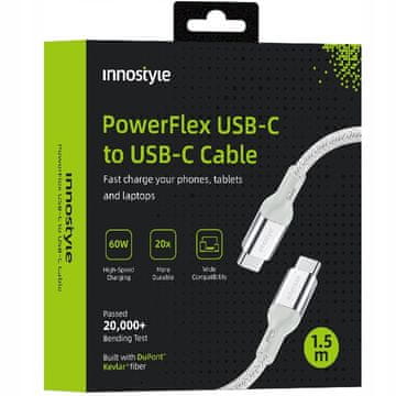 Innostyle USB-C kabel za brzo punjenje za iphone samsung 3A 60W kevlar 2M