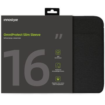 Innostyle Torba Za Prijenosno Računalo 15, 6, 16, Vodootporna Futrola Omniprotect Slim Crna
