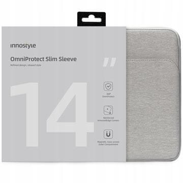 Innostyle torba za prijenosno računalo 13 14 vodootporna futrola omniprotect slim siva
