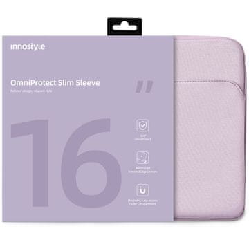 Innostyle torba za prijenosno računalo 15,6" 16" vodootporna futrola omniprotect slim ljubičasta