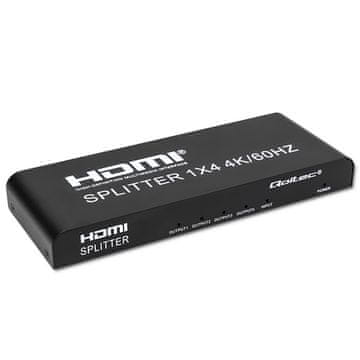 Qoltec Qoltec aktivni razdjelnik 4x HDMI 4K x 2K, 6 Gb/s, 60 Hz, visoka stabilnost