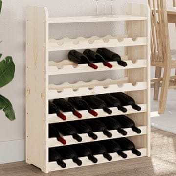 Vidaxl Stalak za vino s gornjom policom 67,5 x 25 x 87 cm borovina