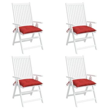 Vidaxl Jastuci od paleta, 4 kom, crveni, 50x50x7 cm, tkanina