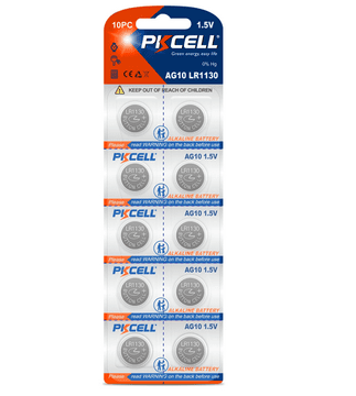 Kitajc PKCell alkalna baterija tipa gumb AG10 / LR54 / 189 / L1130 / LR1130 1,5 V / 75 mAh - 200 komada