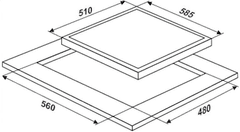 MPM Ploča 60-IMG-22 2x plin, 2x indukcija