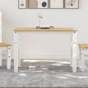 Vidaxl Corona blagovaonski stol bijeli 112x60x75 cm borovina
