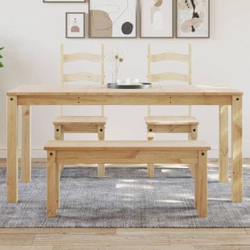 Vidaxl Panama blagovaonski stol, 160x80x75 cm, masivni borov drvo