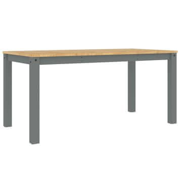 Vidaxl Blagovaonski stol PANAMA sivi 160x80x75 cm od masivne borovine