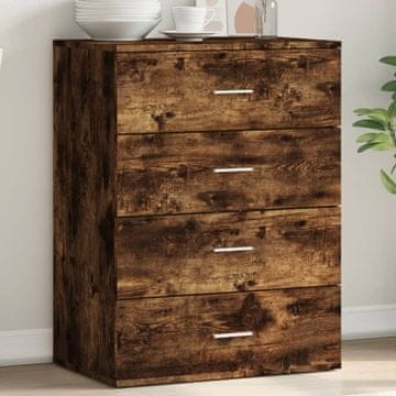 Vidaxl Ormarić Dimljeni hrast 60x39x80 cm Materijal na bazi drva