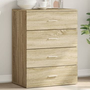 Vidaxl Komoda s ladicama, Sonoma hrast, 60x39x80 cm, Materijal na bazi drva
