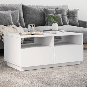 Vidaxl LED stolić za kavu bijeli 90x49x40 cm